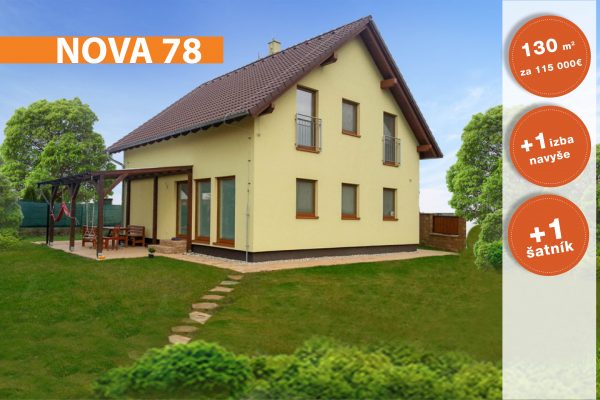 Dvojposchodový montovaný drevodom Nova 78